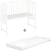 roba Lettino co-sleeping con sponda di protezione safe asleep® 3 in 1, con materasso, bianco