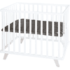 roba Playpen Luxe 75 x 100 cm vit Grafit quiltad