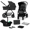 Kinderkraft Carro de bebé Moov CT 3 en 1 Mink Pro Black 
