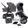 Kinderkraft Passeggino B Tour 3 in 1 Mink Pro Grigio Scuro