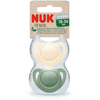 NUK Sucettes For Nature silicone 18-36 mois vert/crème lot de 2