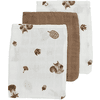 MEYCO Vaskeklude 3-pak Muslin Forest Animals Toffee