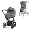 cybex PLATINUM Kombikinderwagen New Priam Chrome Black Mirage Grey