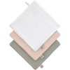 LÄSSIG Mullwaschlappen 3er Set milky powder pink olive