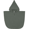 LÄSSIG Poncho da bagno per bambini in mussola verde petrolio