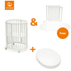 STOKKE® Sleepi™ Mini V3 weiß inkl. Matratze +gratis Kinderbett Umbausatz V3