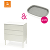 STOKKE® Sleepi™ Kommode Dresser weiß mit Gratis Sleepi™ Wickelaufsatz