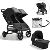 baby jogger Sisarusrattaat City Mini GT2 Double Jet black sis. 1 x kantokopan Mini GT2 Double, 1 x turvakaaren ja sääsuojan