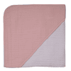 WÖRNER SÜDFROTTIER Badehåndkle med hette i muslin, ensfarget lakserosa-erica