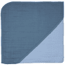 WÖRNER SÜDFROTTIER Muslin badehåndklæde med hætte, stål-mørkeblå