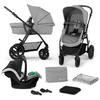 Kinderkraft 3 i 1 MOOV CT MINK PRO GREY barnvagn