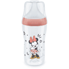 NUK Perfect Match Minnie babyfles Mouse met temperatuur Control 260ml vanaf 3 maanden in rood