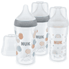 NUK Perfect Match flaskpaket om 3 med temperatur Control 260 ml från 3 månader i vitt och grått