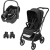 MAXI COSI Leona 2 kinderwagenset Essential Black &amp; MAXI COSI reiswieg Pebble 360 Essential Black 