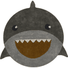 Tapis Petit  Barnmatta Shark grey Ø 110 cm