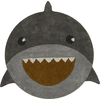 Tapis Petit  Kinderdeken Shark grijs Ø 110 cm