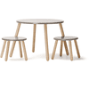 Kids Concept® tafel en twee krukjes, lichtbruin