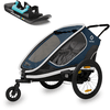 hamax Kinderfietskar Outback met rugleuningverstelling Navy Blue 2022 inclusief Wheelblades