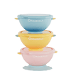 Badabulle Bowl Fun color Set di 3 ciotole con coperchio e ventosa