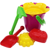 Gowi Set de cubo de juguete para playa flores 6 piezas