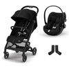 cybex GOLD Buggy Beezy 2 Moon Black inclusief Cloud G baby-autozitje i-Size Moon Black en Adapter 