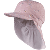 Sterntaler Cappello a punta con protezione del collo a margherite in velluto rosa 