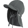 Sterntaler Gorra de visera con protección para el cuello muselina verde mate 