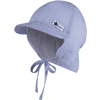 Sterntaler Peaked cap met nekbescherming gestreept hemelsblauw 