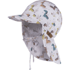 Sterntaler Cappello a punta con protezione del collo Dinos bianco 