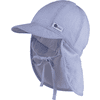 Sterntaler Peaked cap met nekbeschermingsstrepen hemelsblauw