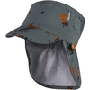 Sterntaler Peaked cap met nekbescherming dieren mat groen 