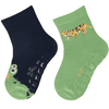 Sterntaler ABS sokken dubbelpak krokodil/ Tiger marine 