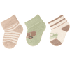 Sterntaler První ponožky 3-pack pruhované béžové melanžové 