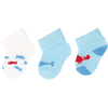 Sterntaler Chaussettes premier âge paquet de 3 poissons blancs 