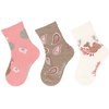 Sterntaler Ponožky 3-pack Orient matt pink 