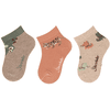 Sterntaler Lot de 3 chaussettes courtes Animaux marron mélangé 