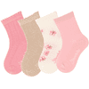 Sterntaler Ponožky 4-pack structure matná růžová 