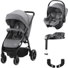 Britax Römer Lastenrattaat B-Agile M Elephant Grey sisältäen turvakaukalon Baby-Safe Core i-Size Frost Grey sekä Core telakan ja adapterin