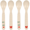 LÄSSIG Set di cucchiai per bambini da 4 pezzi, Happy Rascals Heart 