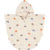 LÄSSIG Musselin Badeponcho Blossom nature beige