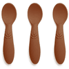 nuuroo Cuillère enfant Ella silicone Caramel Café lot de 3