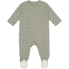 LÄSSIG Baby Schlafanzug mit Füßen Speckles grün