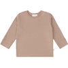 LÄSSIG Langærmet babyskjorte med rib i brun