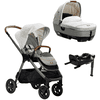 Joie Sig nature  Kinderwagen Finiti incl. Calmi R129 Oyster reiswieg en i-Base encore