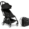 BABYZEN Kinderwagen YOYO2 6+ Black mit Textilset Black und GRATIS Backpack YOYO Black