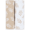 emma & noah mousseline luiers set van 2 Flora Sand 