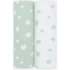 emma &amp; noah muslin bleier sett med 2 prikker mint