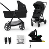 Kinderkraft Kinderwagen Newly Mink Pro  4 in 1  Classic Black + Base