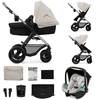 Kinderkraft Carrito de bebé 3 in 1 MOOV 2 Air Moonlight Grey