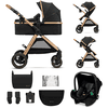 Kinderkraft Carrito de bebé combi ESME 3en1 Pure Black 